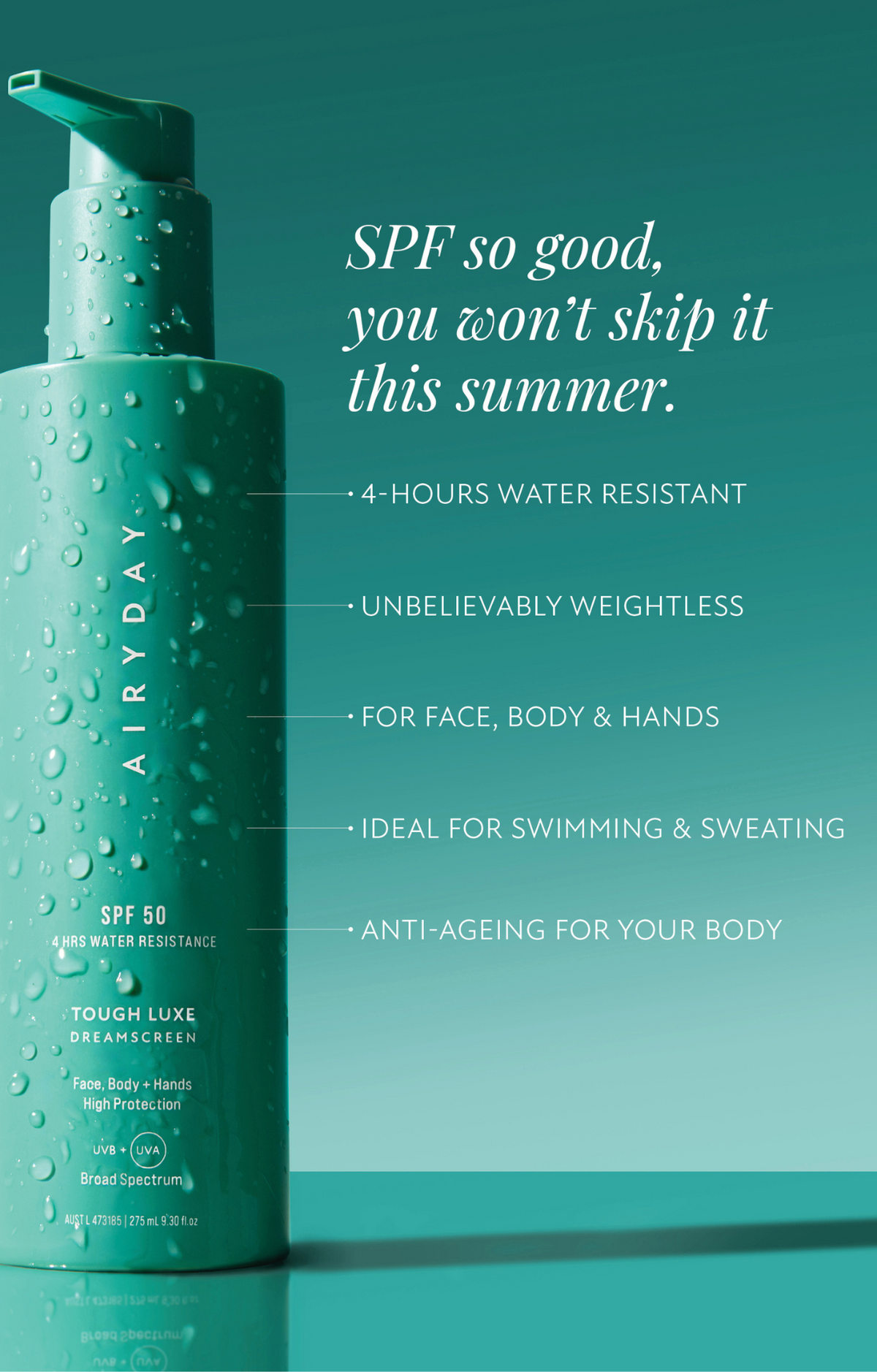 Tough Luxe SPF50 Dreamscreen 275ml